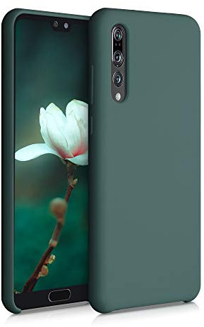 kwmobile Hülle kompatibel mit Huawei P20 Pro Hülle - Silikon Handy Case - Handyhülle weiche Oberfläche - kabelloses Laden - Blaugrün