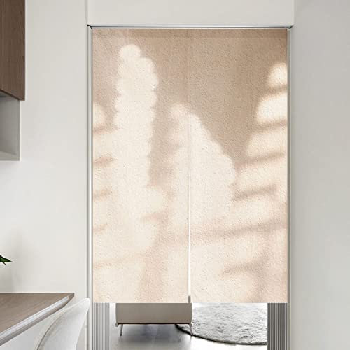 Dostear Japanische Deko Zimmer Raumtrenner Vorhang Dicker Stoff Gardine KüChe Leinen Optik KüChen VorhäNge Trennwand Balkon TüRvorhang Licht und Schatten 29.53 X 35.43 Zoll