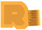 RHODIA 194214C - Orange Self-adhesive Pen Holder - 3x4 cm - for Notebooks, Diaries, Laptops or Digital Tablet - Rhodiarama Collection