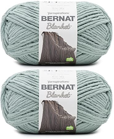 Bernat Decke Smoky Green Garn – 2 Packungen mit 300 g – Polyester – 6 super sperrig – 220 Meter – Stricken/Häkeln