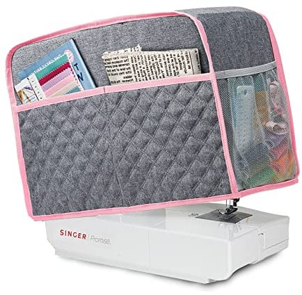 BAGSFY Nähmaschinen-Abdeckung für Brother, Singer & Janome - Staubschutz, gepolsterte Aufbewahrung, Rosa, Nylon