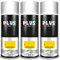 Pintura Spray 520cc para pintar todo tipo de super cies: madera, metal, cartón, tela, piedra, bra de vidrio, plásticos rígidos, etc para bricolaje y DIY.Amarillo Mate (Ral:1023)(Paquete de 3 )
