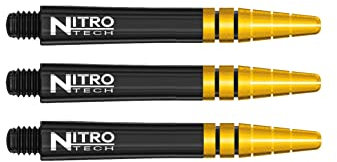 RED DRAGON Nitrotech Intermediate Dart-Stiele - 2 Sets pro Packung (insgesamt 6 Stiele) (Black)