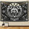 Yugarlibi Skelett Wandteppich, Schädel Schwarz Wandbehang Schlange Motte Wandtuch Ästhetik Wandkunst-dekor Hippie Tapisserie für Schlafzimmer Wohnzimmer, 150x130cm