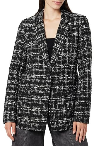 The Drop Blazer da Donna, Blake, Lungo, in Bouclé Nero, S