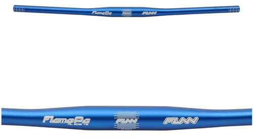 Funn Flame PG - Manubrio per mountain bike con morsetto da 31,8 mm e larghezza 680 mm, in lega resistente e leggera, per MTB, BMX e bici da strada (blu)