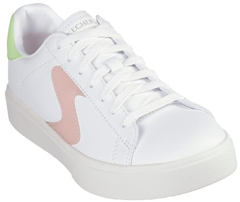 Skechers Eden LX-Feeling Fierce, Baskets pour Femme, Blanc Rose Citron, 39 EU
