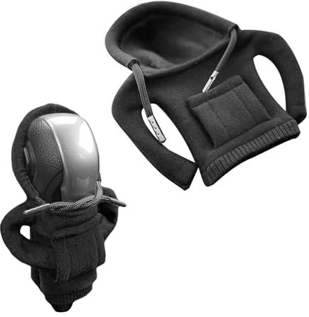 Wondsea Schalthebel Hoodie,Auto Schaltknauf Abdeckung,Gangschaltung Hoodie-Abdeckung,Hoodie für schaltknauf Schaltknauf überzug für Manuelle Automatische Gear Shifter,Schwarz