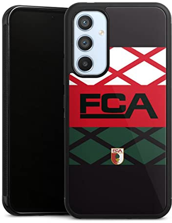 DeinDesign Gallery Case kompatibel mit Samsung Galaxy A54 5G Handyhülle 9H Gehärtetes Glas Rückseite Hülle FC Augsburg FCA Logo