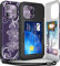 TORU CX SLIM for iPhone 14 Pro Case Wallet | Protective Shockproof Heavy Duty Cover with Hidden Card Holder & Card Slot | Mirror & Wrist Strap Included - Flowers