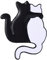 Schwarz und Weiß Paar Katzen Liebe und Umarmung Anstecknadel Niedliche Haustier Tier Katze Emaille Pins Brosche Abzeichen Knopf Broschen Pins für Frauen Mädchen Männer