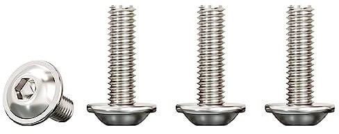 Drenky Vis à Tête Cylindrique à Six Pans Creux,M5x20mm Vis à Bride Acier Inoxydable A2 V2A Boulon à Tête Hexagonale pour Les Connexions Mécaniques,20 Pièces