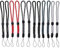 Lanière de dragonne à main,12 lanières de dragonne en nylon réglables Sangles de poignet pour téléphone portable Caméra Clés USB Portefeuille Insigne d'étiquette de nom d'identification
