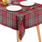 JEMIDI Tischdecke 110 x 140 cm kariert - Gartentischdecke Schottenmuster waschbar - Outdoor Camping Tischtuch - rote Tischdecke für Weihnachten - Rot Grün Weiß kariert