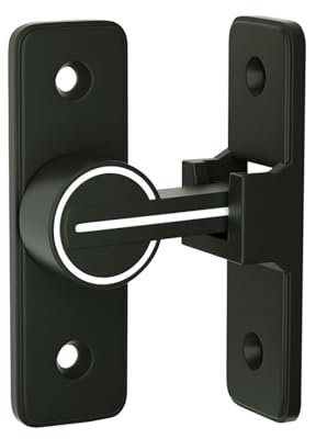 Betensh Verrou Serrure de Fermeture Porte Interieure Coulissante Boulon de Verrouillage de Boucle en Alliage de Zinc Loquet de Serrure de Porte à 90 Degrés,Lumineux