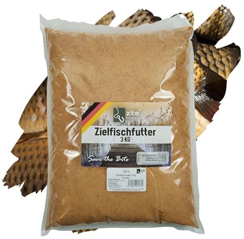 Zite Fishing Karpfen Zielfisch-Futter Fertigmix - Intensives Karpfenfutter - 3kg Angelfutter Schwere Körnung - Maximale Sogwirkung & Starke Bindung