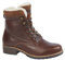 Woodland Botas de piel con cordones L032DB para mujer, marrón oscuro, 38 EU