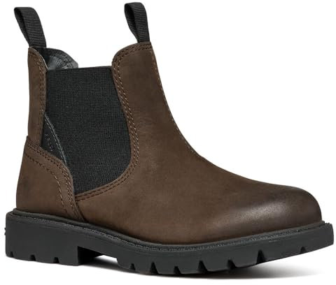 Geox J SHAYLAX Boy A, Stivale Chelsea, Coffee/Black, 36 EU