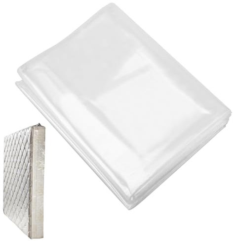 BRISKORE Housse de matelas 150 x 240 cm, protecteur de matelas, protège-matelas 150 x 240 cm, pour matelas de 100 cm de large, inodore et résistant à la déchirure Fabriqué en film plastique