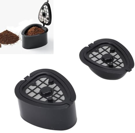 Filtre à Capsules de café, 2 Pièces Filtre à Capsules de café Réutilisable avec Filtration Fine en PP, Capsules à Fonctionnement Pratique, Dosettes Multifonctions pour la Maison