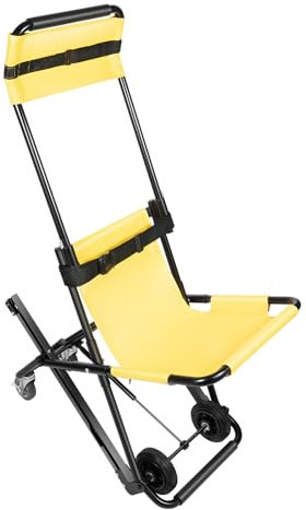 Chaise d'escalier pliable fauteuil Ascenseur manuel Aluminium Repose-pieds pliants Ergonomie Chaise d'évacuation Manueller Klapptreppenstuhl Lift Treppenstuhl Fauteuil roulant de transit 350lb