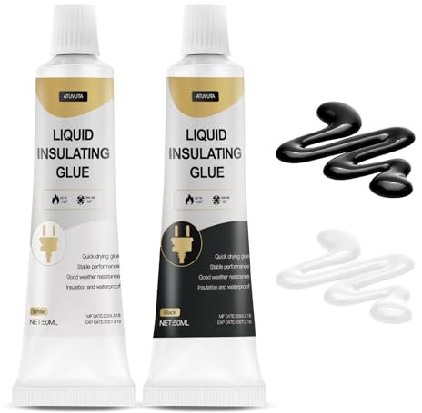 Sternstunde Lot de 2 tubes de colle isolante volante de 50 ml - Noir - Ruban isolant volant, étanche et à séchage rapide - Convient pour tous les types de câbles et d'appareils électriques