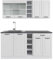 Vicco Singleküche R-Line, Küchenzeile Single, Weiß Landhaus/Weiß, 160 cm, AP Anthrazit