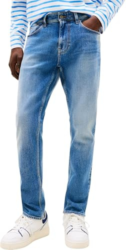 Tommy Jeans Herren Jeans Hose Austin Slim Tapered Fit, Blau (Denim Medium), 34W/33L