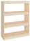 SDWEHO7 Bücherregal mit Stauraum, Standregal, Multifunktional Wohnzimmer Regal, Aufbewahrungsregal, Bodenstehendes, Büroregal, Raumteiler 80x30x103,5 cm Massivholz Kiefer
