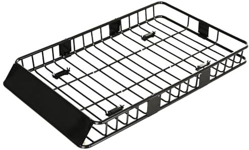HOMCOM Porte-Bagage pour Voiture Galerie de Toit pour Voiture en métal réglable en Longueur de 109 à 162L cm Charge Max 100kg