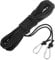 sourcing map 15m Hollow Braided Polypropylene Anchor Rope with Hook, 6mm Nylon Floating Line for Marine Pool Life Boat Anchor Rope, Black