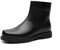 MANLADUO Stivaletti Chelsea da uomo, alla moda, con punta quadrata, con cerniera, versatili ed eleganti, nero, 41 EU
