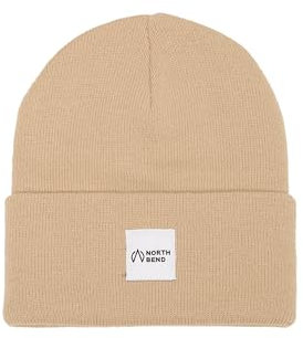 NORTH BEND NBLou Unisex Beanie Mütze Strickmütze modisch Outdoor Patch Aufnäher atmungsaktiv wärmend Onesize, Größe:ONE, Farbe:Cornstalk (1172)