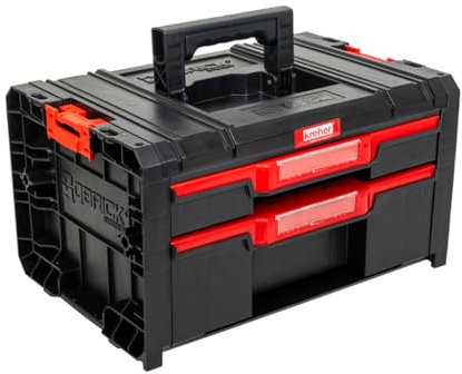 XL Modular Wählbar Werkzeugtrolley, Werkstattkoffer Set, Werkstattwagen Set ausQ-Brick Serie mit viel Zubehör! Der Mobile Alleskönner - Privat & Gewerbe (Schubladen Werkzeugbox Drawer2)