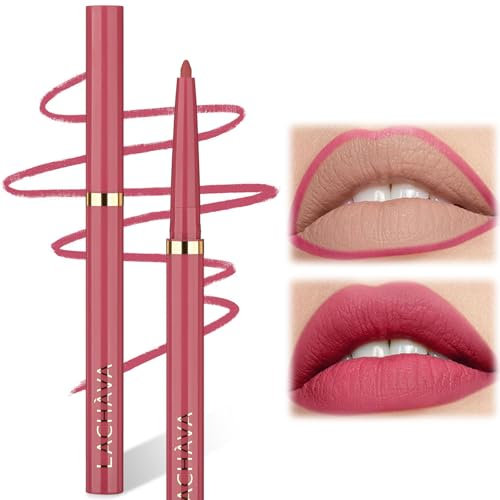 12 Colors Waterproof Nude Lip Liners Pencil - Matte Lip Liner Stain Long Lasting and Waterproof Lip Liner Pencil Non-Stick Cup for All Skin Types (#01, 7.3g)