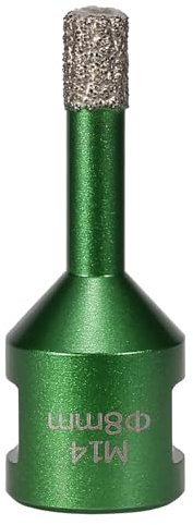 Vearter Broca de núcleo de diamante de 8 mm, sierra perforadora de mampostería con conexión de rosca M14, cortador de agujeros huecos soldado al vacío para azulejos, mármol, granito, porcelana,