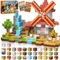 GraceDuck Magnetische Blöcke – 150 Stück Bau-Magnet-Bauernhoftier-Häuser Welt – magnetisches Spielzeug für Montessori-Kleinkinder, Weihnachtsgeburtstagsgeschenke – STEM sensorisches Spielzeug für 3 4