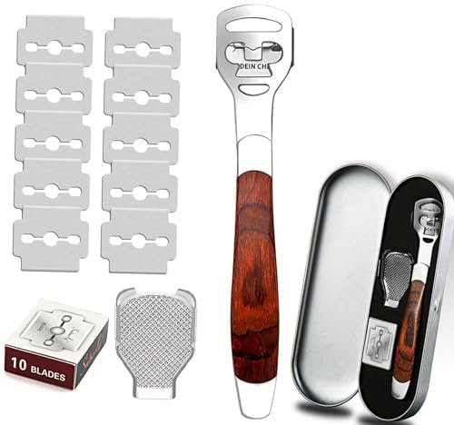 Callus Remover for Feet, Stainless Steel Pedicure Foot File Foot Shaver, Professional Foot Care Tools for Pedicure to Removes Hard Skin Corns for Dry and Wet Feet