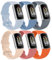 Mugust Lot de 6 bracelets pour Fitbit Charge 6/5 – Bracelet de rechange classique en silicone souple compatible avec Fitbit Charge 6/5 pour homme et femme (lot G, taille L)