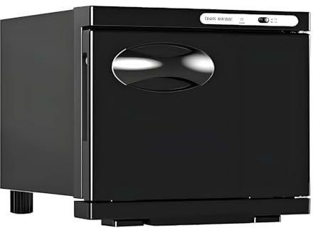 GINLODDA 8L Hot Towel Warmer, Small Towel Warmer Cabinet with a Stainless Steel Rack, Spa Hot Towel Caddy for Facials Estheticians Massage Salon(Black)