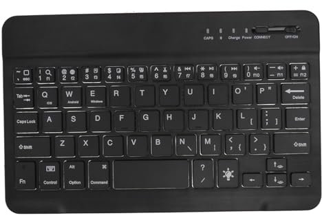 LOORGVEL Wireless Backlit Keyboard for Tablets and Laptops Ergonomic Design Comfortable Mechanical Feel Suitable for Ipad and Other Devices