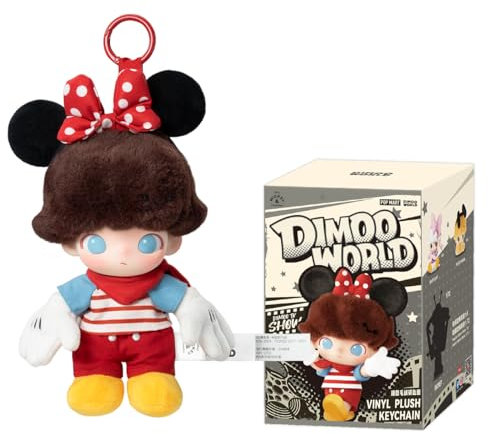 POP MART DIMOO World × Disney Series-Vinyl Plush Keychain Actionfiguren Sammelfiguren Sammler Kunstspielzeug Spielzeug Figuren Geschenk 1PC