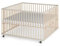 Sämann Laufstall Baby mit Matratze SleepPlus | TÜV geprüft | stufenlos höhenverstellbar | Laufgitter Premium | Babybett aus Holz | Krabbelgitter (sahara dust/natur, 120x120 cm)