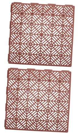 WEKADRIN rutschfeste Garten Bodenmatten Aus Kunststoff Outdoor Fußmatten 2 Stück Langlebige Kunststoff Bodenfliesen Für Garten Und Terrasse Einfach Zu Verlegen