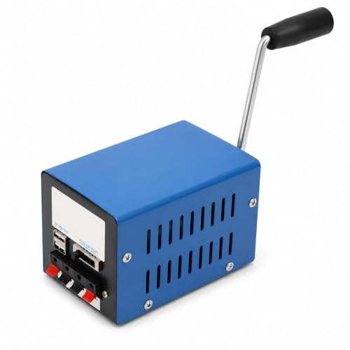 Centrale elettrica portatile, generatore portatile, generatore a manovella, generatore manuale, adatto per campeggio, viaggi, emergenze di sopravvivenza, attività all'aperto e situazioni di emergenza