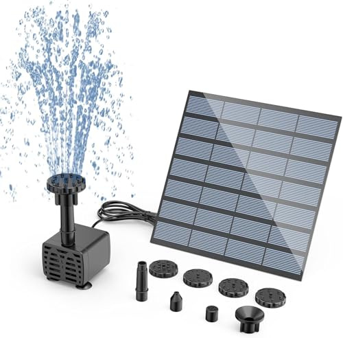 AISITIN DIY Solar Water Pump Kit with 6 Nozzles