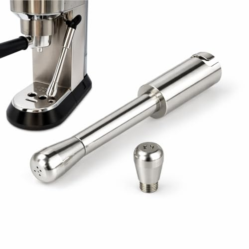 Edelstahl Milchschaumdüse für DeLonghi Dedica EC680 EC685 EC785 EC885, Ersatz Dampfdüse zum Aufstecken und Festdrehen am Original Anschluss, Upgrade für feinporigen Milchschaum