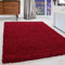 Carpettex Hochflor Teppich Wohnzimmer Shaggy Flokati Teppich Modern Einfarbig Kleiner 65 x 130 cm Flur Teppich Läufer Rot - Teppich Schlafzimmer Weich Flauschig Waschbar Küchenläufer