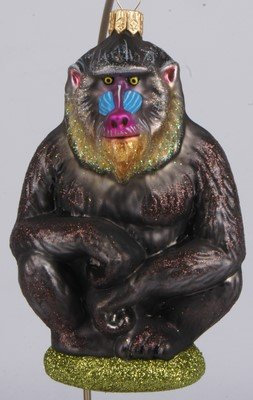 Christbaumschmuck Glas Figuren Mandrill Affe 12cm