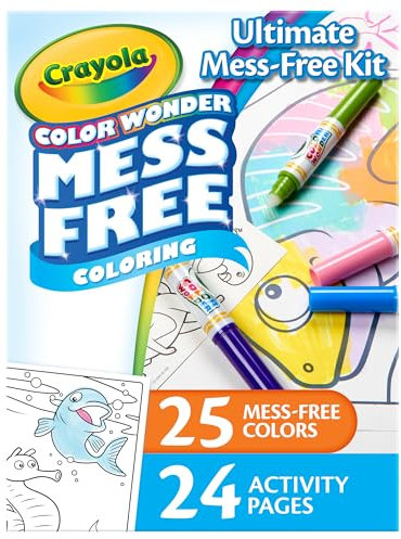 CRAYOLA Color Wonder Mess Free Coloring Kit, Gift for Kids, 3, 4, 5, 6